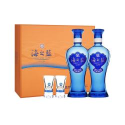 洋河 海之蓝 42度 绵柔浓香型白酒 480ml*2瓶