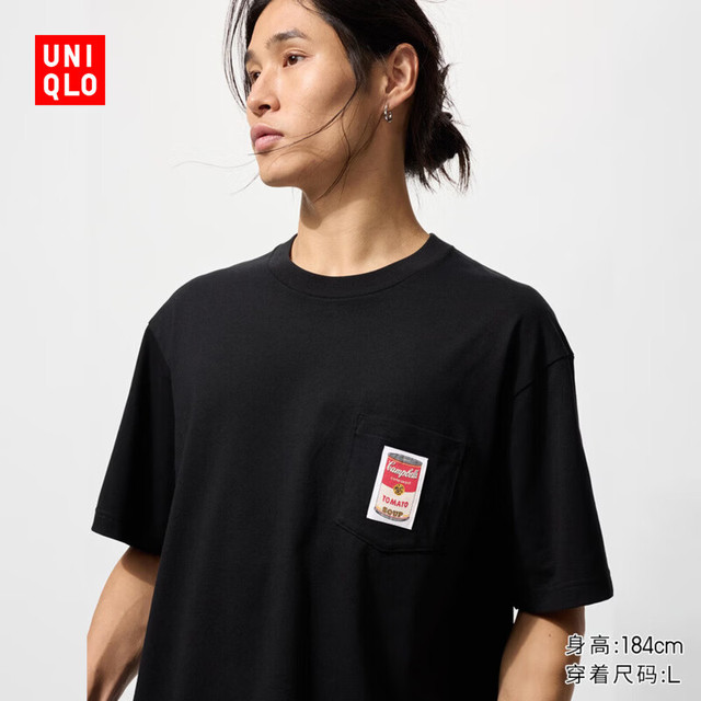 优衣库 NY POP ART UT 印花短袖T恤 黑色 XL