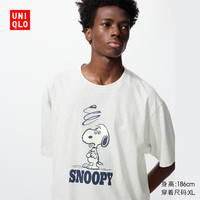UNIQLO/优衣库 PEANUTS UT短袖T恤 男款 灰色 L