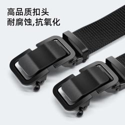 自动扣尼龙帆布牛仔裤腰带 自动扣腰带 120cm 带宽3.7cm