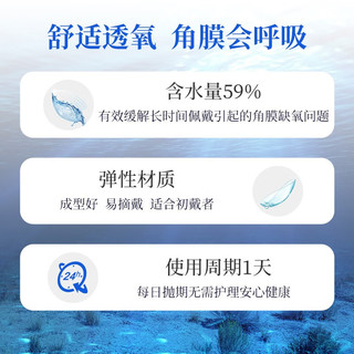 博士伦清朗隐形眼镜日抛30片900度