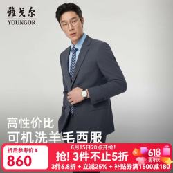 雅戈尔 可机洗 男士西服