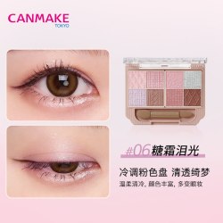 CANMAKE 八色浮雕眼影盘06糖霜泪光珠光卧蚕眼线综合