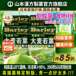 制药株式会社日本原装进口大麦若叶青汁粉末乳酸菌高膳食纤维代餐大麦苗粉 4盒