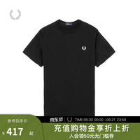 FRED PERRY 男装圆领短袖T恤2026夏季新款简约基础款纯色休闲半袖 黑色BKX L