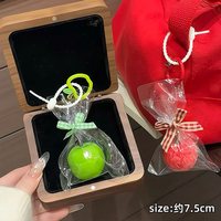 differhand 马年苹苹安安苹果挂件 平安果钥匙扣 包包挂饰