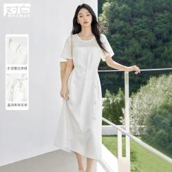 DUIBAI 女式法式镂空蕾丝连衣裙
