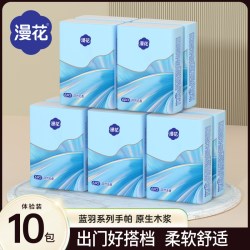 漫花 手帕纸面巾纸 10包