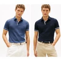 值友专享、父亲节礼物：TOMMY HILFIGER 【度假休闲】镶边撞色珠地棉修身短袖POLO衫 多色可选 78A6535|XM0XM03858