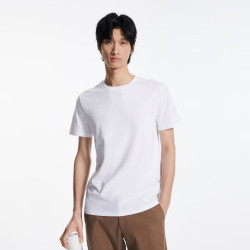 杰克琼斯 杰克·琼斯（JACK&JONES）男装夏季T恤短袖简约纯色修身舒适百搭圆领上衣