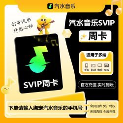 汽水音乐 直充到账 汽水音乐SVIP/VIP年卡季卡月卡周卡直充秒到账