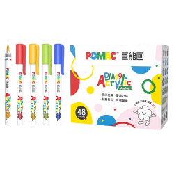 白雪 POMAC巨能画直液式软头丙烯马克笔 DM9936 36支盒装