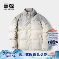 黑鲸 男士渐变印花立领羽绒服