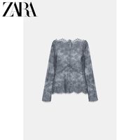 ZARA 2026夏季新品 女装 ZW 系列长袖一字领蕾丝上衣