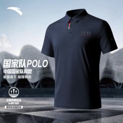 安踏 polo衫男短袖夏季透气商务翻领t恤男冰丝凉感冰肤上衣父亲节礼物 【国家队同款