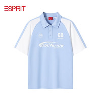 Esprit 男装撞色翻领polo打底衫潮流时尚休闲百搭短袖t恤