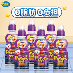 Pororo 啵乐乐（Pororo）韩国进口儿童果汁蓝莓味饮料235ml*6果汁饮料