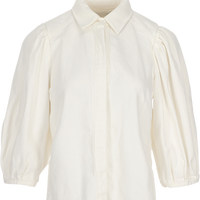 ZARA 女式翻领泡泡袖开衫衬衫