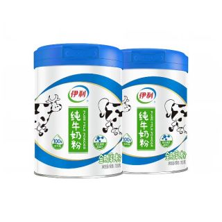伊利 纯牛奶粉全家原生高钙高蛋白生牛乳700g*2罐