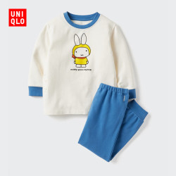 优衣库 婴幼儿绘本合作系列长袖睡衣 湖蓝色 80cm