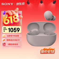 索尼 WF系列 真无线蓝牙降噪耳机  有线充电 玫瑰灰 Type-C