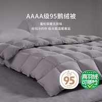 霞珍 95鹅绒被子 轻音保暖双人被芯 适宜室温10-15℃ 冬被-220*240cm-填充1100g 冬被