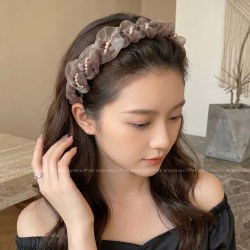歌米诺 网纱晕染发箍女2026新款高级感压发头箍防滑洗脸发卡日常外戴头饰