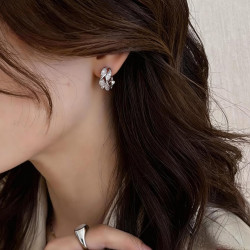 KRISTEN JUDI 法式麻花C形耳圈 银针 耳环