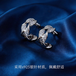 KRISTEN JUDI 法式麻花C形耳圈 银针 18mm
