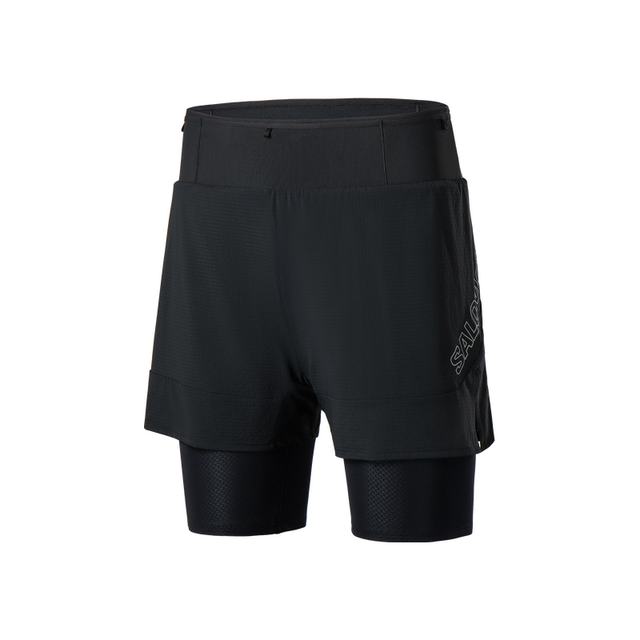 限尺码：萨洛蒙 SENSE 2IN1 SHORTS 男士跑步运动短裤