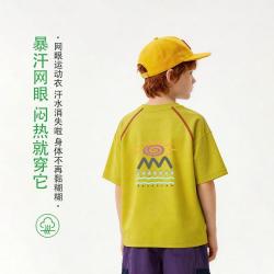 kk树 男童运动字母短袖T恤