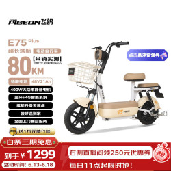 飞鸽 E75Plus 电动自行车 2026款 48V21Ah