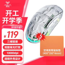 狼蛛 SC660透明无线蓝牙三模连接轻量化鼠标游戏通用办公炫彩
