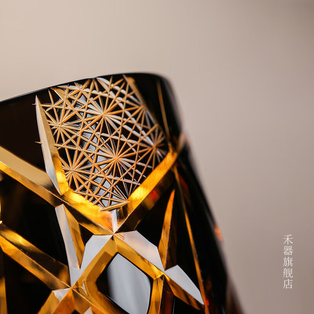 禾器 赤焰流光玄夜星霆高端威士忌杯水晶玻璃创意洋酒杯260ml 洋酒杯-赤焰流光 260ml