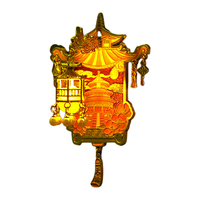 赋闲 北京故宫大吉宫灯冰箱贴 发光灯笼 博物馆文创 礼盒装