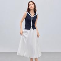 IEF爱依服 法式V领背心套裙 女士套装
