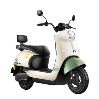 国家补贴：新日 电动摩托车丽曼续航100km 1200W电机前后液压减震30L超大座桶 烟灰绿