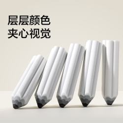 纽赛 笔形易握橡皮擦无屑干净小学生考试专用开学不留痕美术 白5块 NS783 得力旗下高端品牌