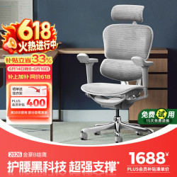 Ergonor 金豪B 2代 人体工学电脑椅 银白色 美国网款