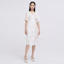 歌力思 棉混纺裹身裙连衣裙女
