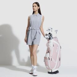 FILA 高尔夫系列 女装夏季运动休闲连体裤 吸湿速干基础梭织裤