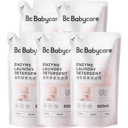 babycare 婴儿洗衣液 0-3岁宝宝专用除菌去污渍 洗衣液-500ml-桃叶*5袋