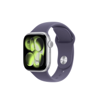 Apple Watch S11智能手表GPS款42毫米银色铝金属表壳雾紫色运动型表带S/M