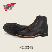 RED WING 3345工装靴6寸铁匠圆头D头油蜡皮牛皮黑色男鞋马丁靴 黑色 7(美码D头)