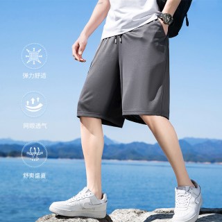 雪中飞 短裤男夏季新款网眼透气直筒五分裤男士休闲运动裤子薄