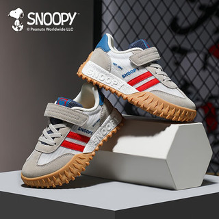 SNOOPY/史努比 儿童运动鞋 网布米灰配色 28码（脚长16.5-17.0cm）