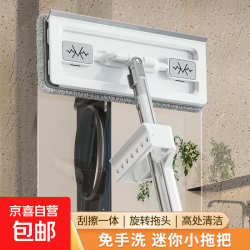 迷你小拖把卫生间专用小号厨房吸水厕所懒人平板拖布墩布家用 20CM免手洗小拖把