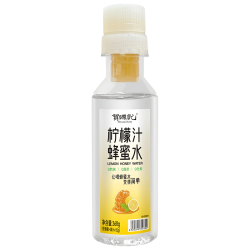 贺源记 柠檬蜂蜜水368g*6分离式瓶盖一拧一摇健康0脂便携果汁饮料整箱 368g*6瓶