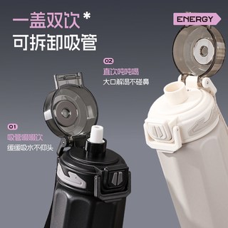 希乐 316不锈钢内胆 500ml 吸管保温杯