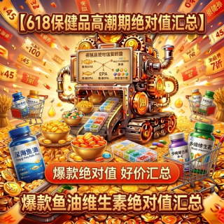 618高潮期好价汇总：保健品开门红绝对值汇总（蛋白粉、鱼油、维生素、辅酶、维骨力等）点击收藏不迷路